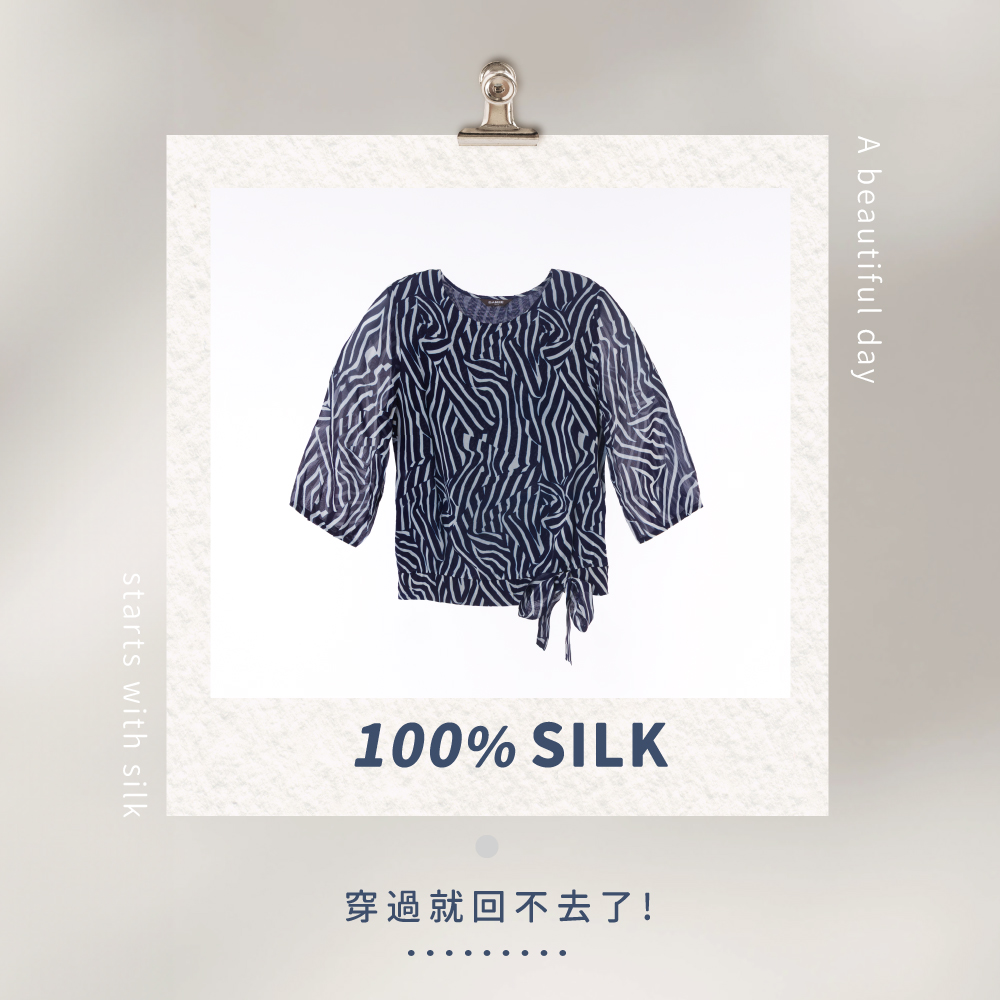 蠶絲上衣,喬其紗,上衣,七分袖上衣,吸濕排汗,吸濕排汗衣