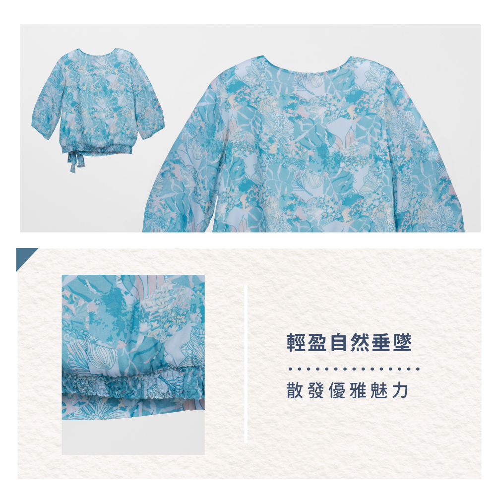 蠶絲上衣,喬其紗,上衣,七分袖上衣,吸濕排汗,吸濕排汗衣